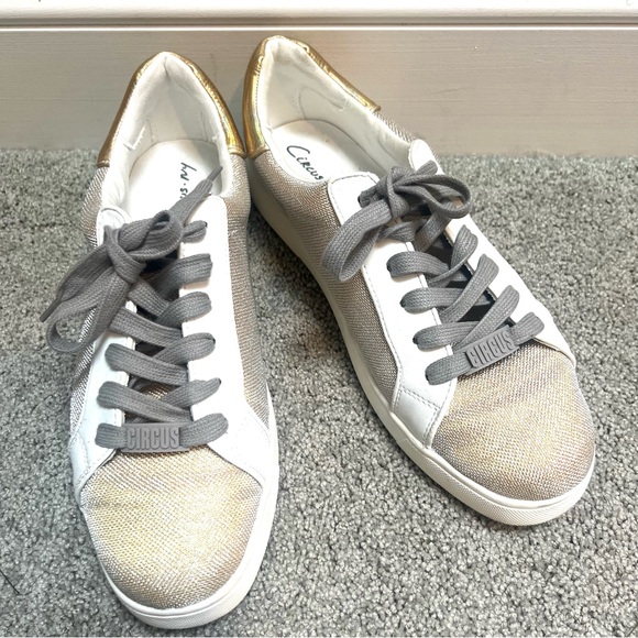 Circus by Sam Edelman Gold and White Women's Sneakers - Picture 1 of 6